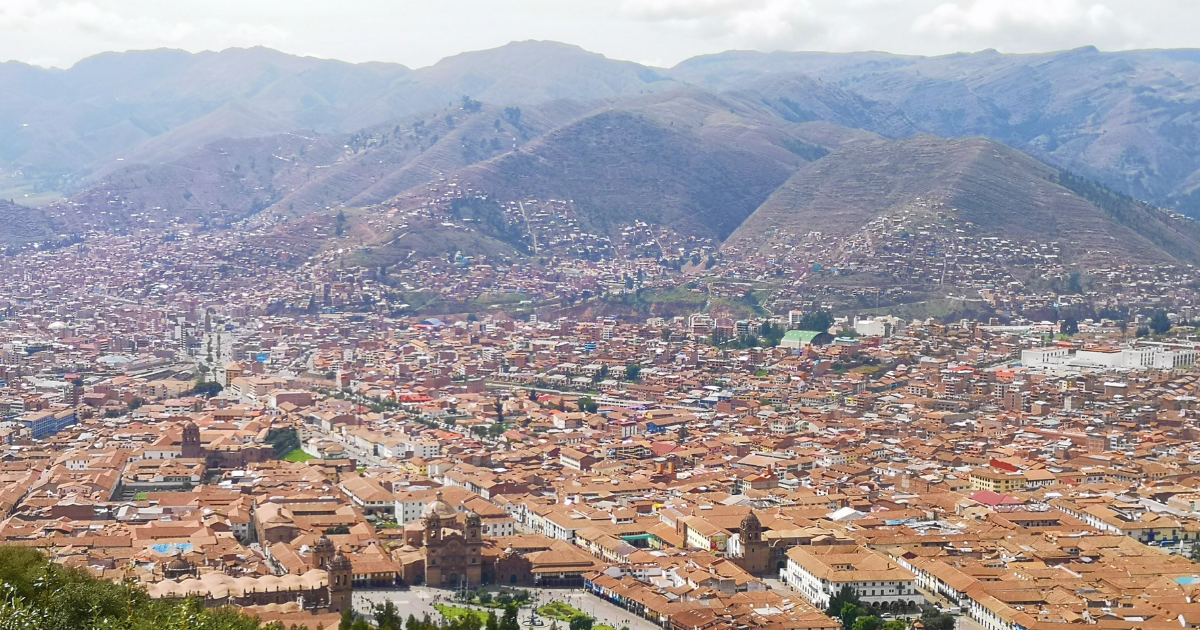 Cusco and the surrounding mountain ranges